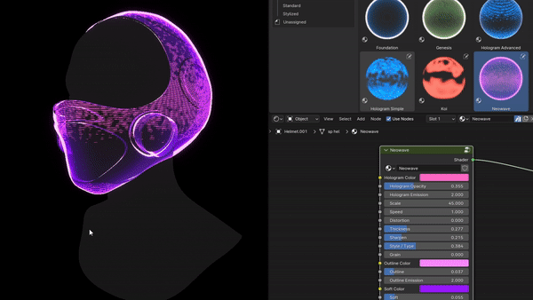 Hologram Shaders Pack